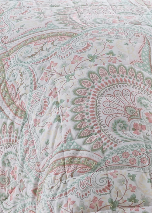 Dreams & Drapes Design Palais Quilted Green Bedspread - 230 x 195cm Image 2