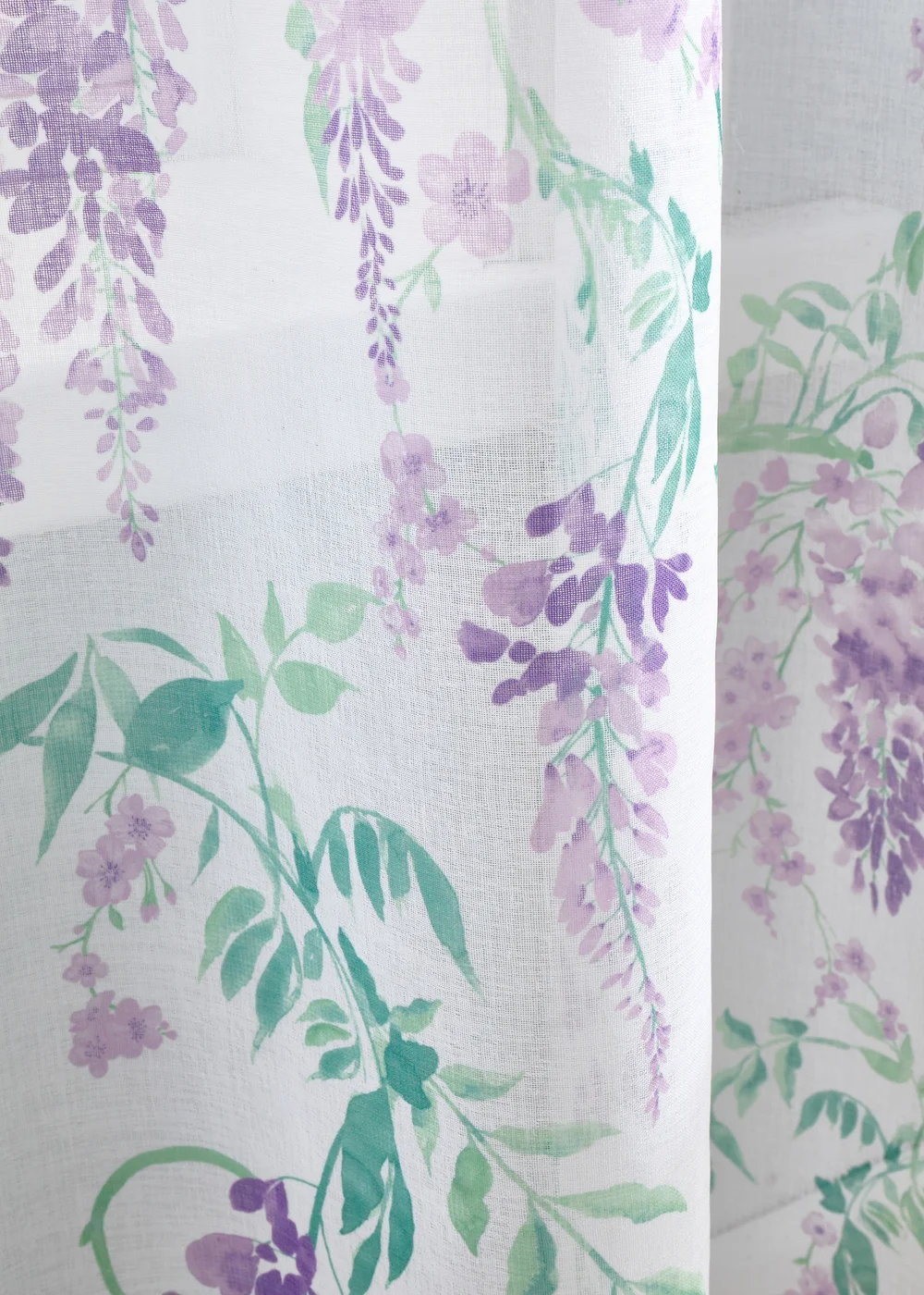 Dreams & Drapes Design Wisteria Lilac Voile Panel - 55W X 48D (140x122cm) Image 3