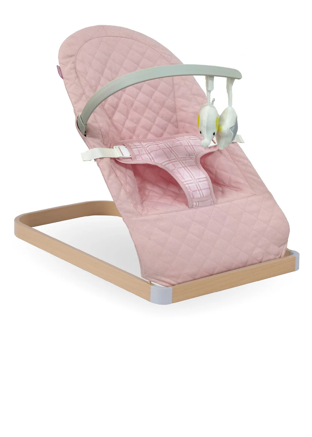 My Babiie Pink Plaid Baby Bouncer - One Size Image 1