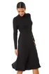 Roman Black Button Detail Knitted Dress - Size 12 Image 1