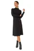Roman Black Button Detail Knitted Dress - Size 12 Image 2