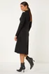 Roman Black Button Detail Knitted Dress - Size 12 Image 3