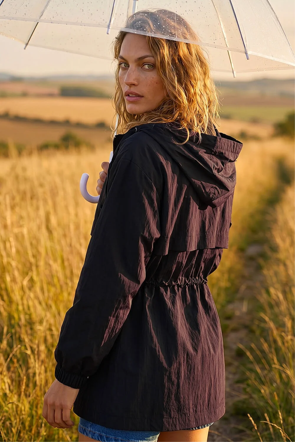 Roman Black Shower Resistant Rain Jacket - 16 Image 3
