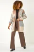 Roman Natural Colour Block Animal Print Knit Cardigan - Size 10 Image 4
