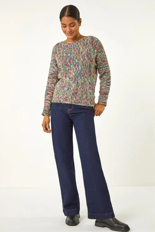 Roman Multi Patterned Tape Yarn Knit Jumper - 10 Image 2