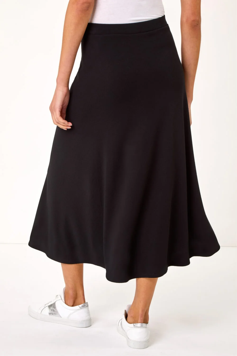 Roman Black A-Line Pull On Stretch Skirt - 14 Image 4