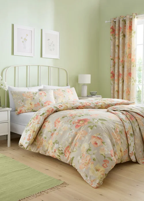 Dreams & Drapes Design Flourette Natural Bedspread - 200 x 230cm Image 2