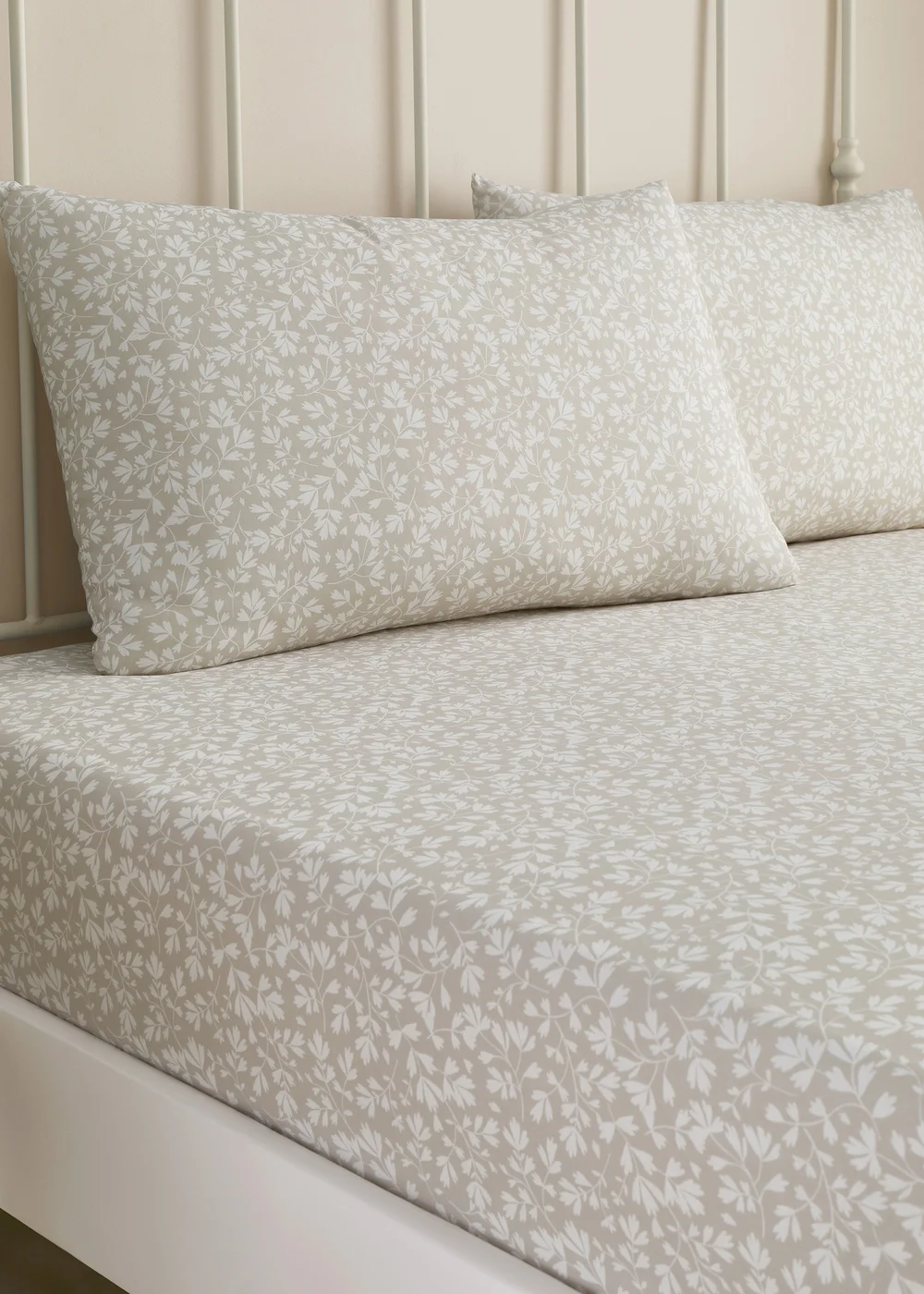 Dreams & Drapes Decorative Tess Natural Fitted Bed Sheet Set - Single Image 1