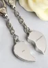 Personalised Memento Company Silver Two Hearts Keyring - One Size Image 2
