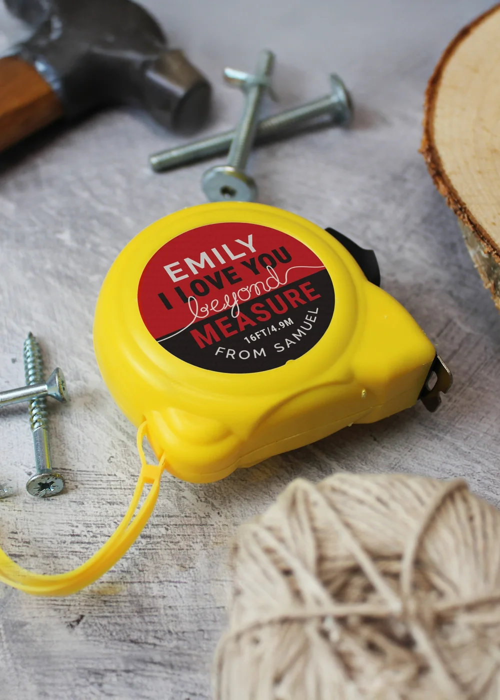 Personalised Memento Company Yellow Beyond Measures Tape Measure - One Size Image 2