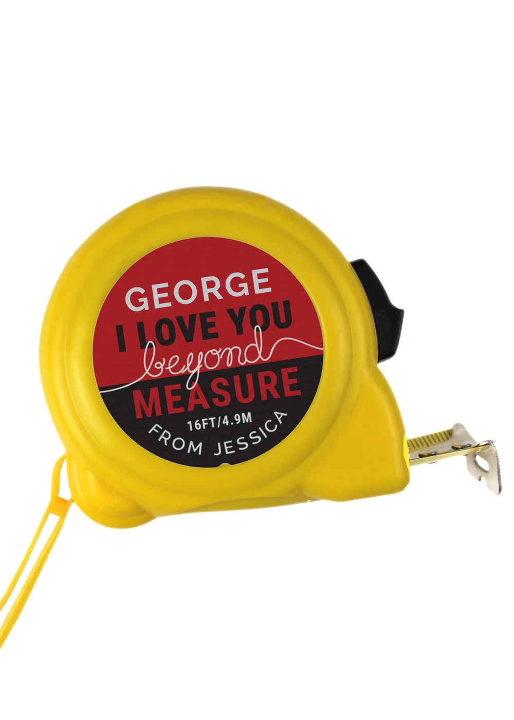 Personalised Memento Company Yellow Beyond Measures Tape Measure - One Size Image 1