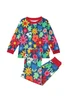 Toby Tiger Organic Multi Colour Bold Floral Print Pyjamas (12 months - 6 years) - Age 12 - 18 Months Image 1