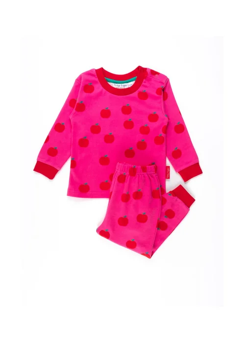 Toby Tiger Organic Pink Apple Print Pyjamas (12 months - 6 years) - Age 12 - 18 Months Image 1