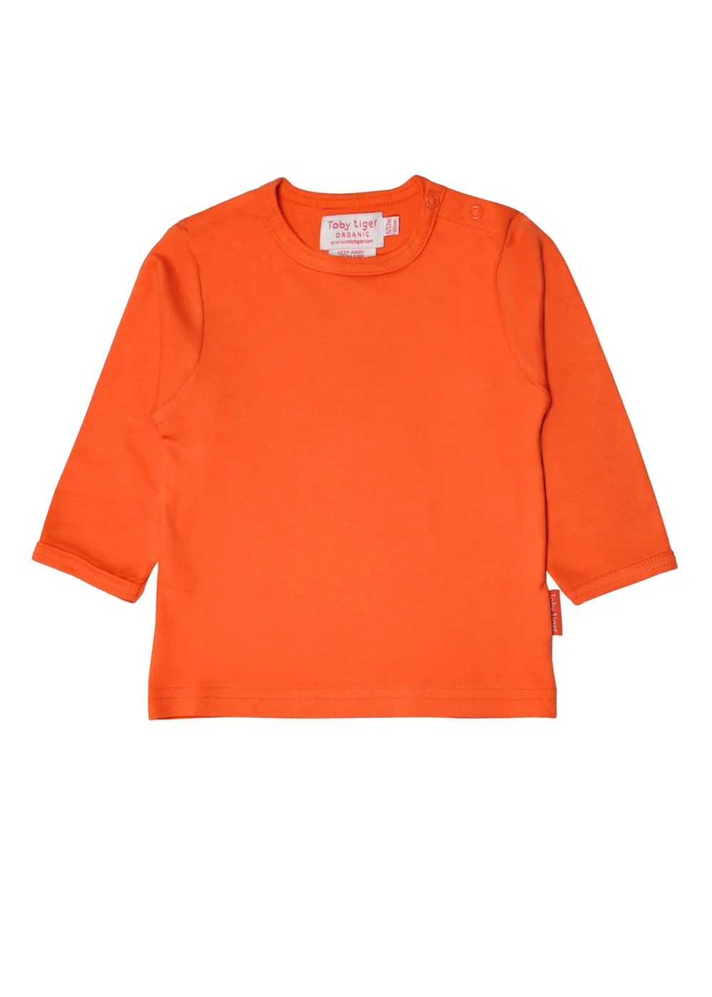 Toby Tiger Organic Orange Basic Long-Sleeved T-Shirt (6 months - 8 years) - 1-1.5 Yrs Image 1