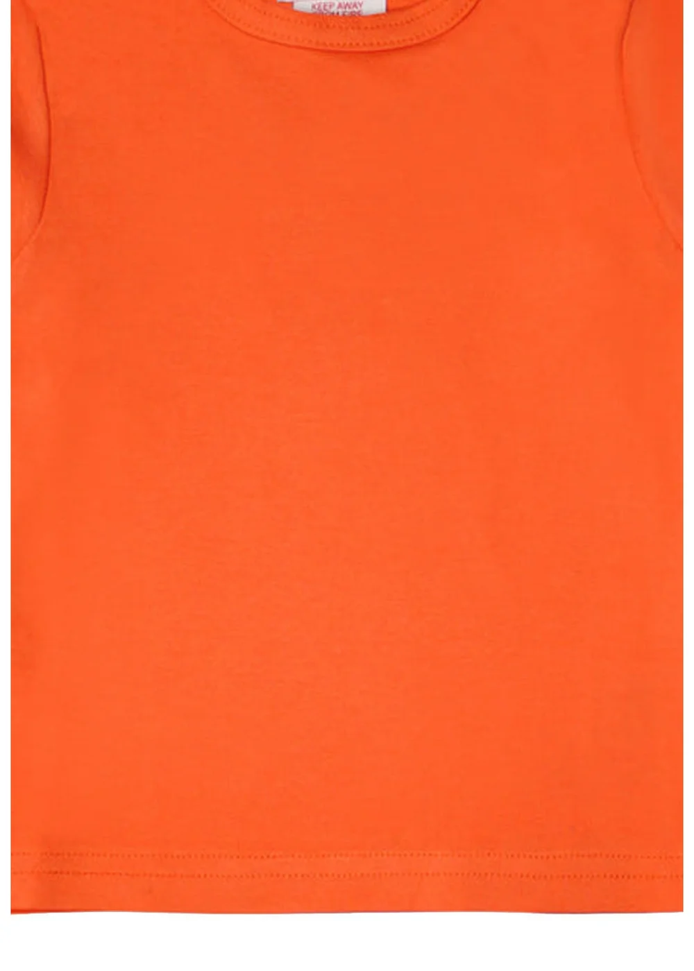 Toby Tiger Organic Orange Basic Long-Sleeved T-Shirt (6 months - 8 years) - 1-1.5 Yrs Image 2