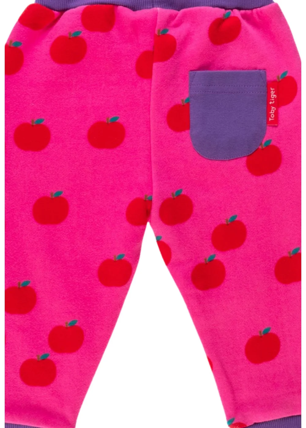 Toby Tiger Organic Pink Apple Print Joggers (6 months - 6 years) - 2-3 Yrs Image 3