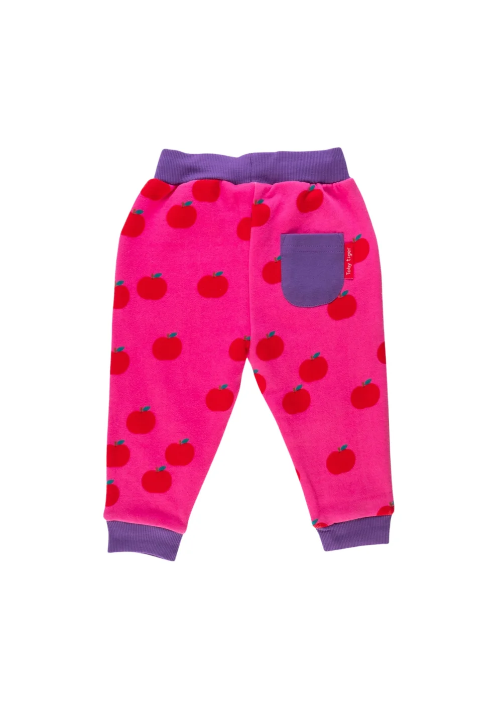 Toby Tiger Organic Pink Apple Print Joggers (6 months - 6 years) - 2-3 Yrs Image 2