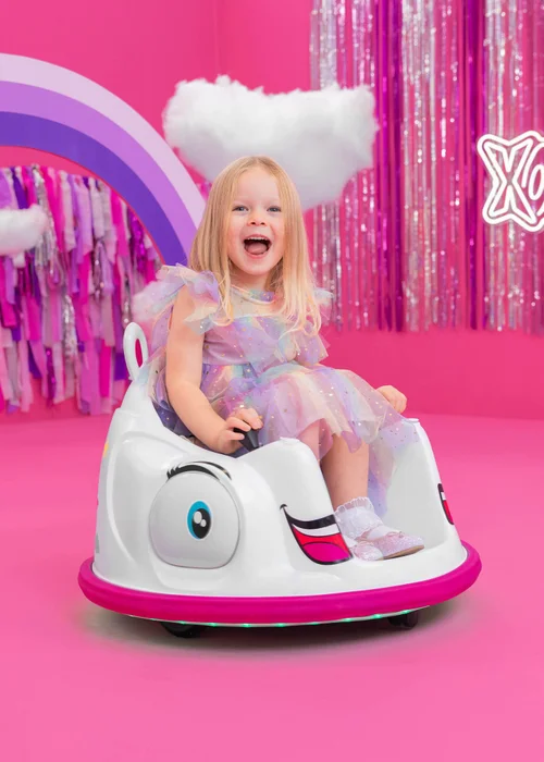 Xootz White Animal Bumper Car Unicorn - One Size Image 2
