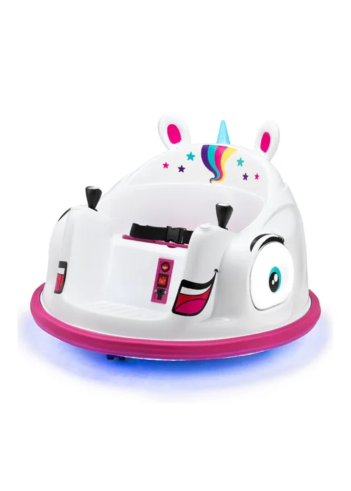 Xootz White Animal Bumper Car Unicorn - One Size Image 1