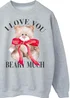 Valentine's Day I Love You Beary Much Heather Grey Sweatshirt - 3XL Image 2