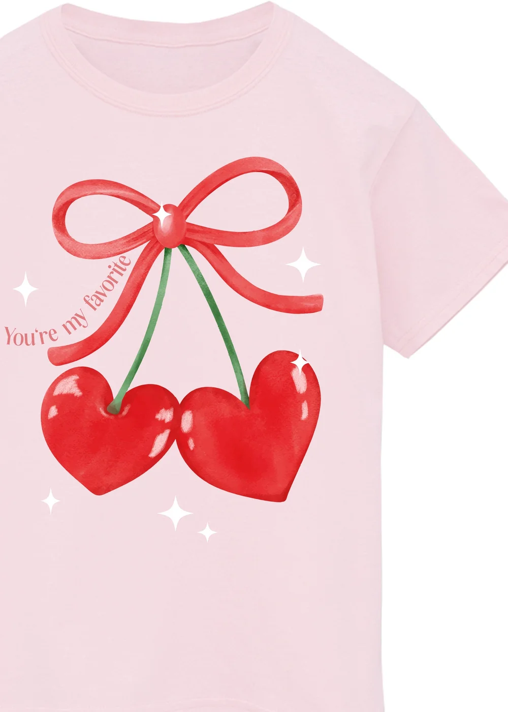 Brands In Pink Cherry Hearts T-Shirt (3-13 Years) - 5-6 Yrs Image 2
