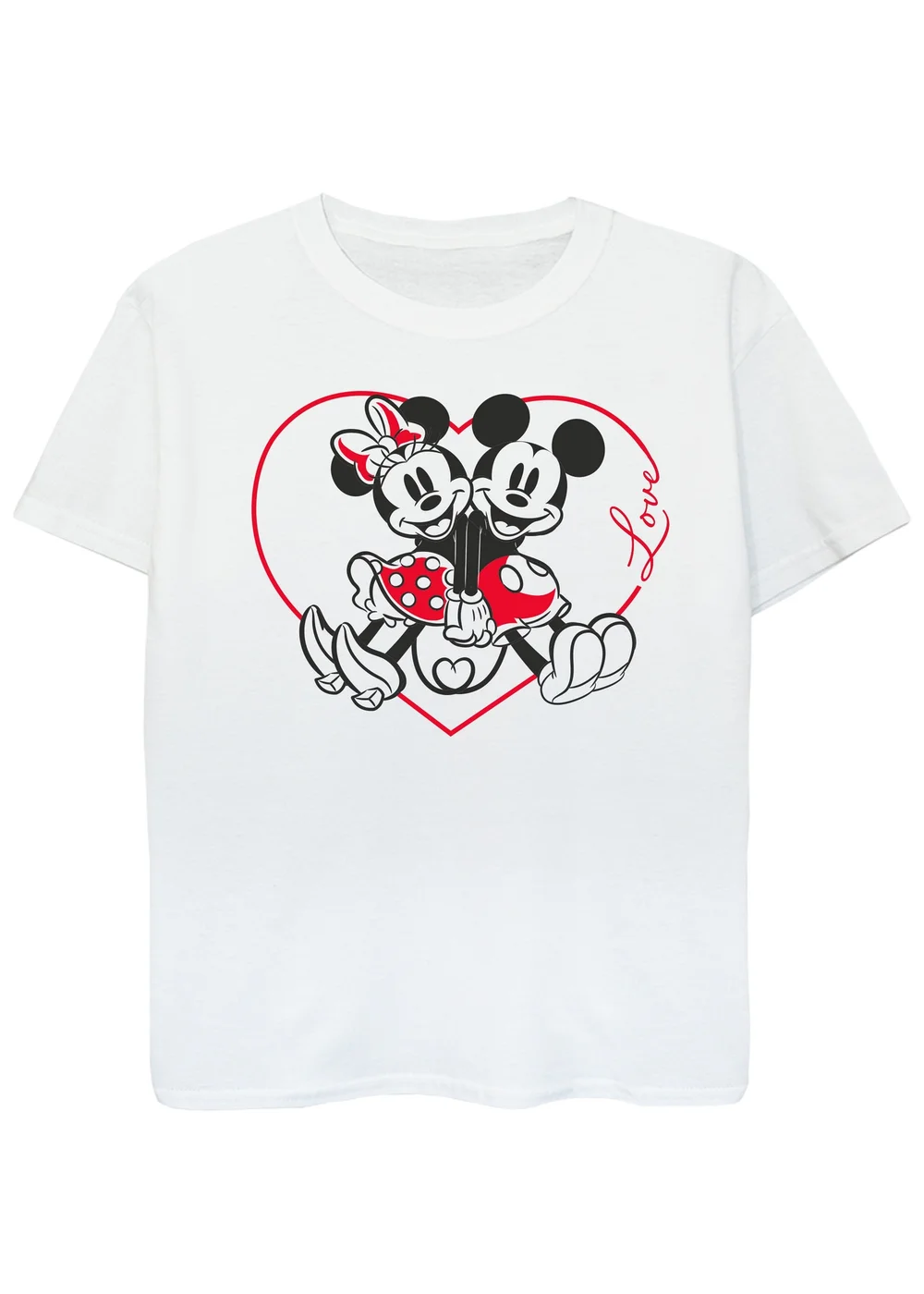 Disney Mickey Mouse Heart White T-Shirt (3-13 Years) - 12-13 yrs Image 1