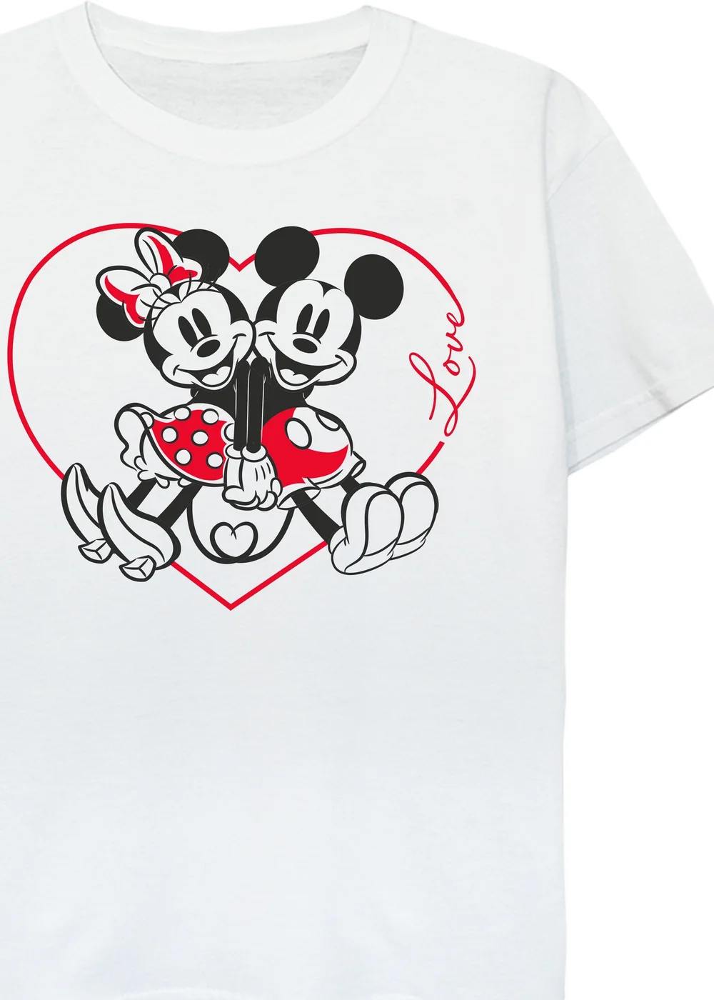 Disney Mickey Mouse Heart White T-Shirt (3-13 Years) - 12-13 yrs Image 2