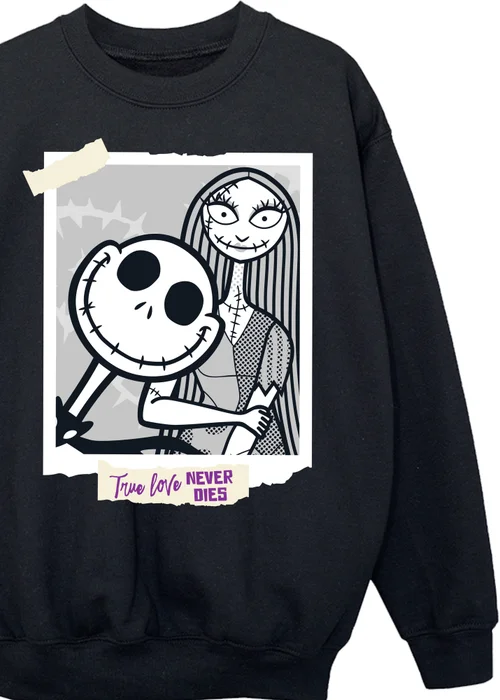 Disney Nightmare Before Christmas Polaroid Kids Black Sweatshirt (3-13 Years) - 12-13 yrs Image 2