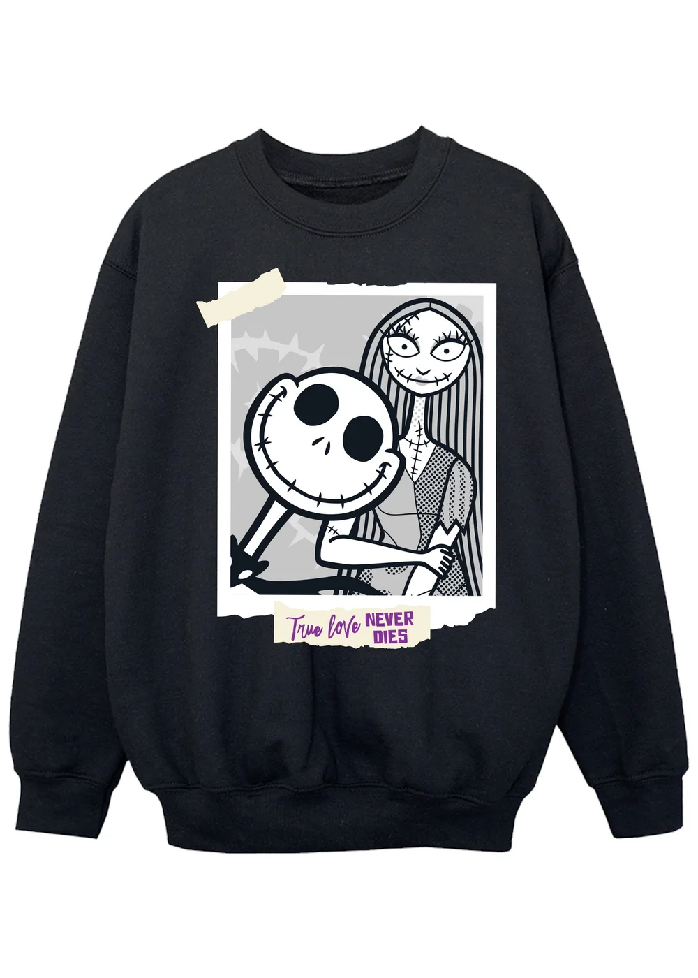 Disney Nightmare Before Christmas Polaroid Kids Black Sweatshirt (3-13 Years) - 12-13 yrs Image 1