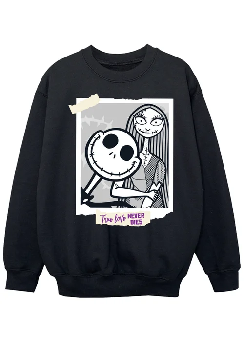 Disney Nightmare Before Christmas Polaroid Kids Black Sweatshirt (3-13 Years) - 12-13 yrs Image 1