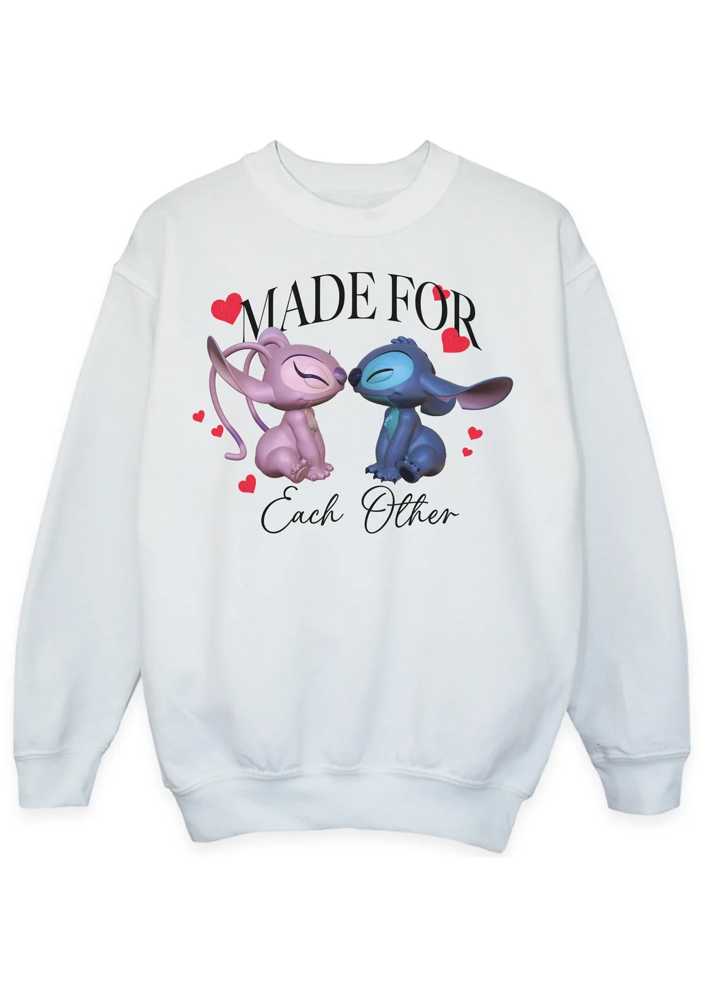 Disney Lilo & Stitch Made For Each Other White Sweatshirt (3-13 Years) - 3-4 Yrs Image 1
