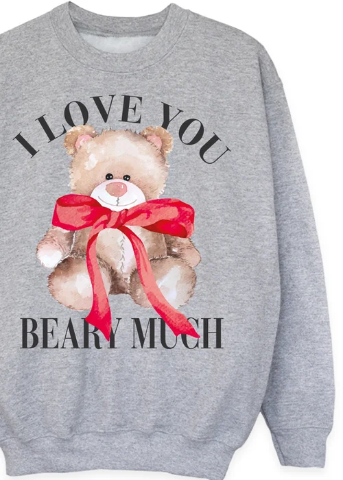Brands In I Love You Beary Much Heather Sweatshirt (3-13 Years) - 3-4 Yrs Image 2