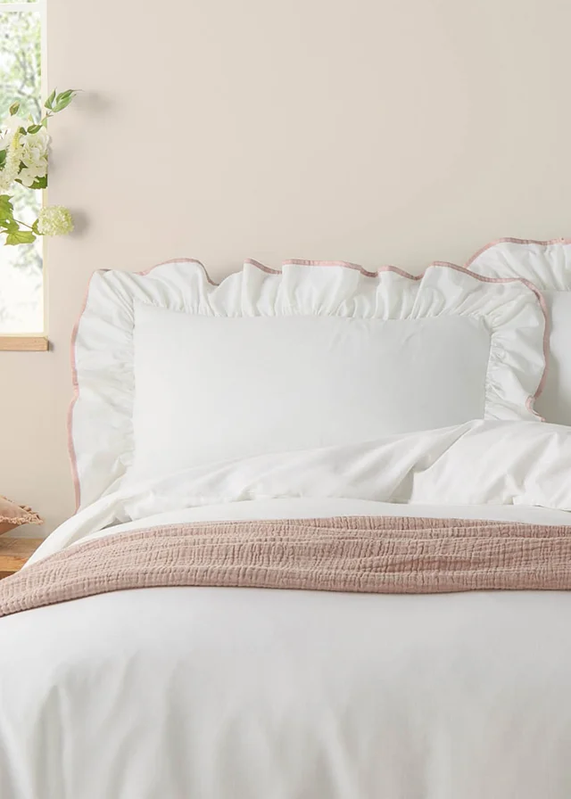 Wylder Blousey Ruffled Cotton Pillowcase