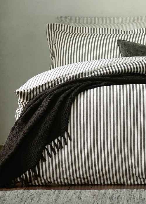 Yard Hebden Melange Stripe Pillowcase - 74cm x 50cm Image 3
