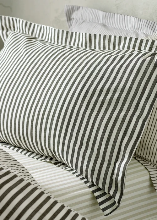 Yard Hebden Melange Stripe Pillowcase - 74cm x 50cm Image 1