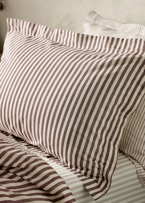 Yard Hebden Melange Stripe Pillowcase - 74cm x 50cm Image 1