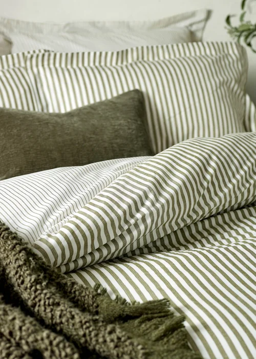 Yard Hebden Melange Stripe Pillowcase - 74cm x 50cm Image 2