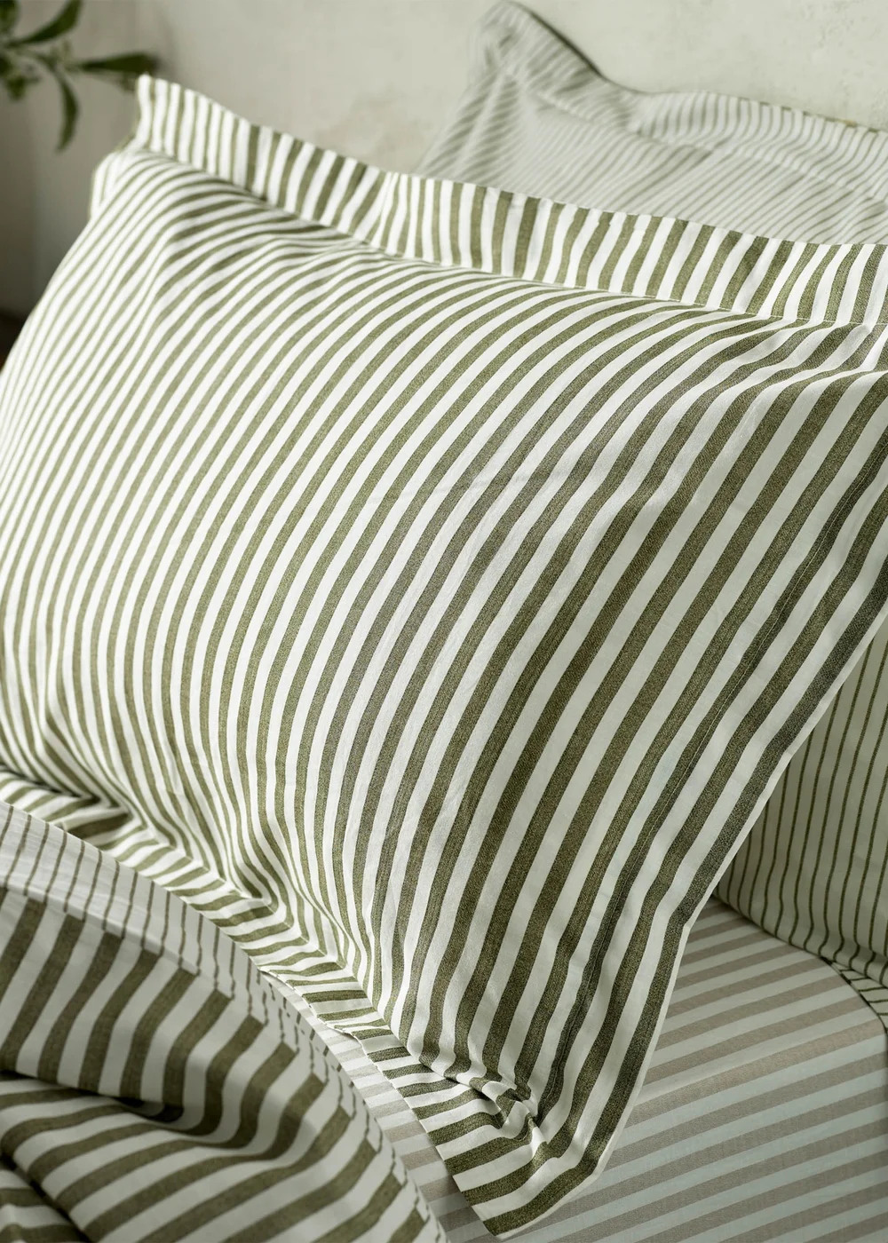 Yard Hebden Melange Stripe Pillowcase - 74cm x 50cm Image 1
