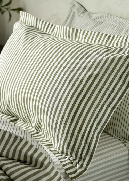 Yard Hebden Melange Stripe Pillowcase - 74cm x 50cm Image 1