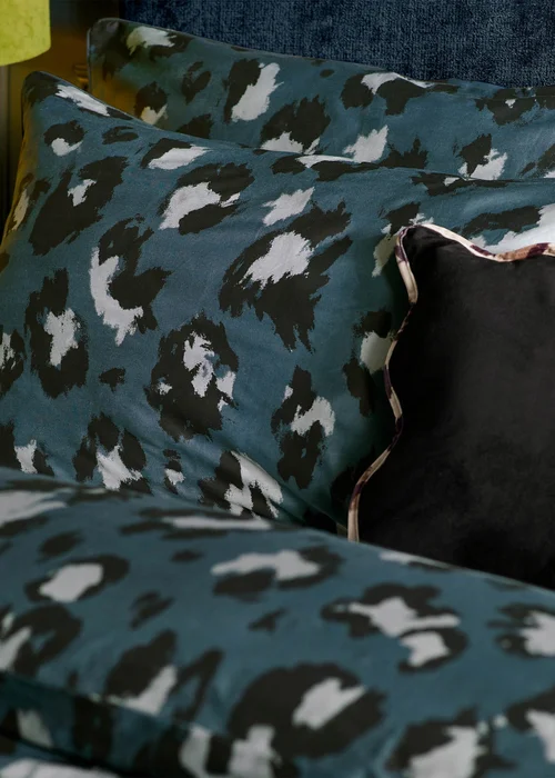 furn. True Leopard Printed Duvet Cover Set Slate - Single Image 3