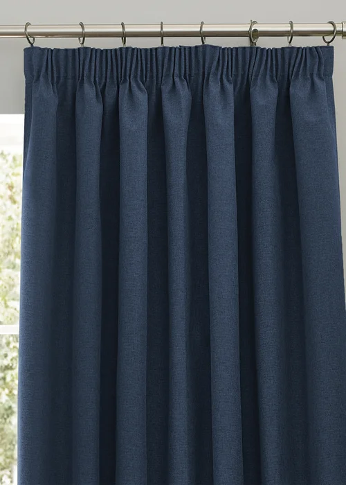 furn. Dawn 100% Blackout Thermal Pencil Pleat Curtains - 46W X 54D (117x137cm) Image 3