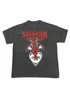 Netflix Stranger Things Demogorgon Hellfire Club Heart Charcoal Washed T-Shirt - 4XL Image 1