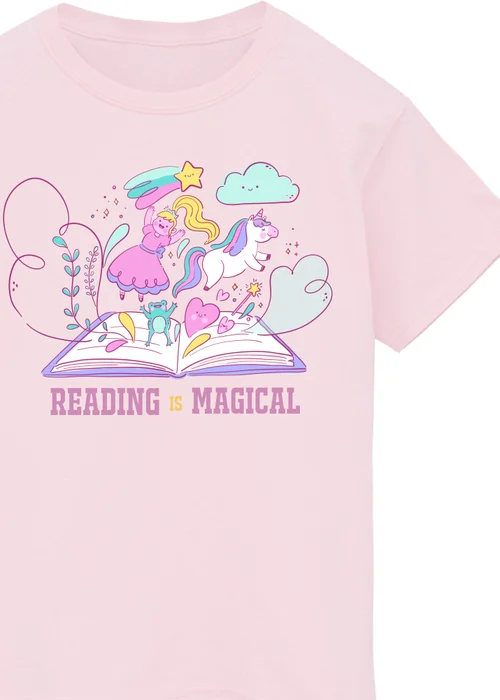 Brands In Pink World Book Day Reading Is Magical Kids T-Shirt (3-13 Years) - 3-4 Yrs Image 2