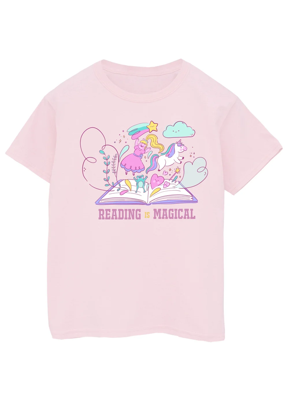 Brands In Pink World Book Day Reading Is Magical Kids T-Shirt (3-13 Years) - 3-4 Yrs Image 1