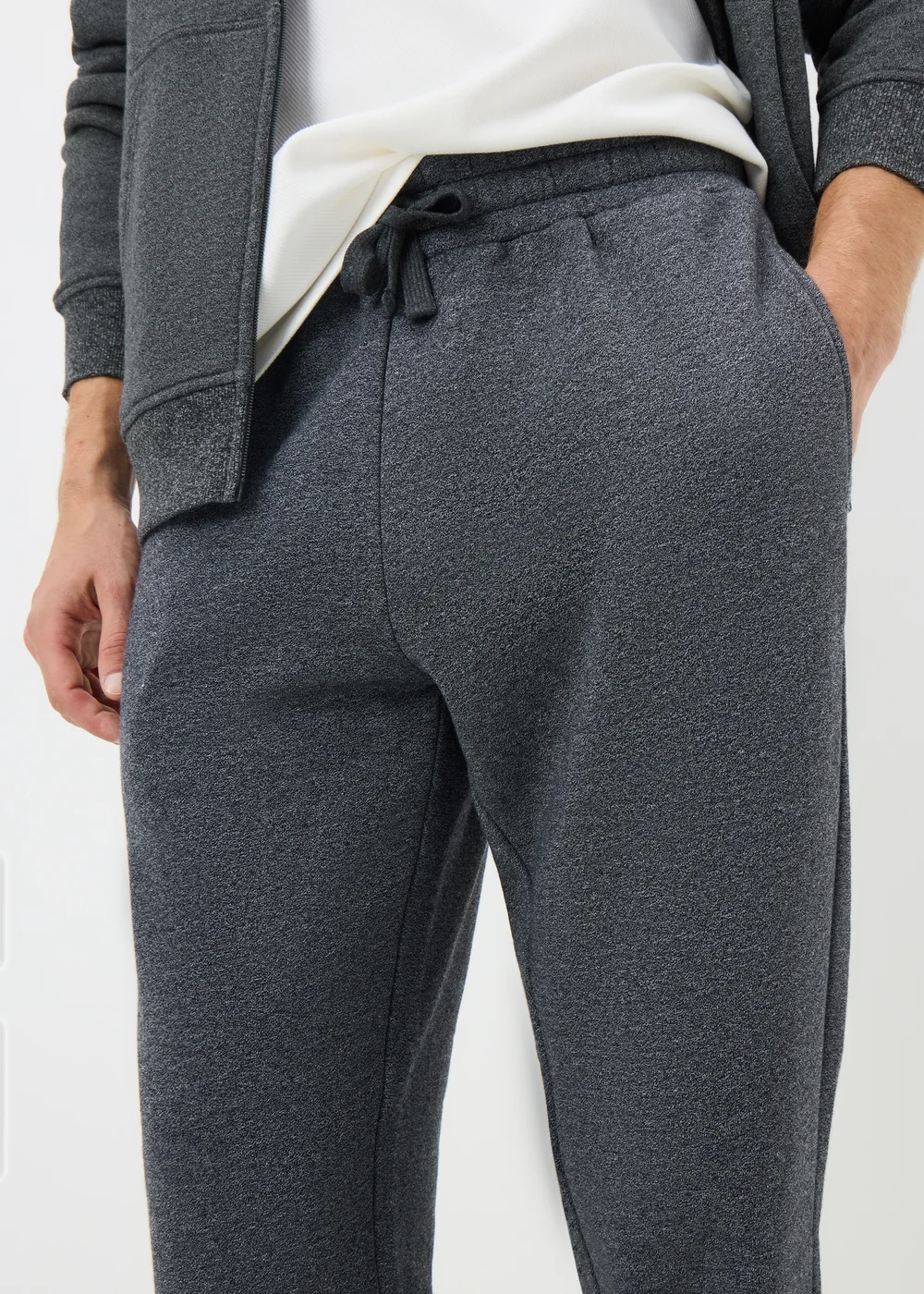 Grey Essential Cuffed Joggers - XS Image 2