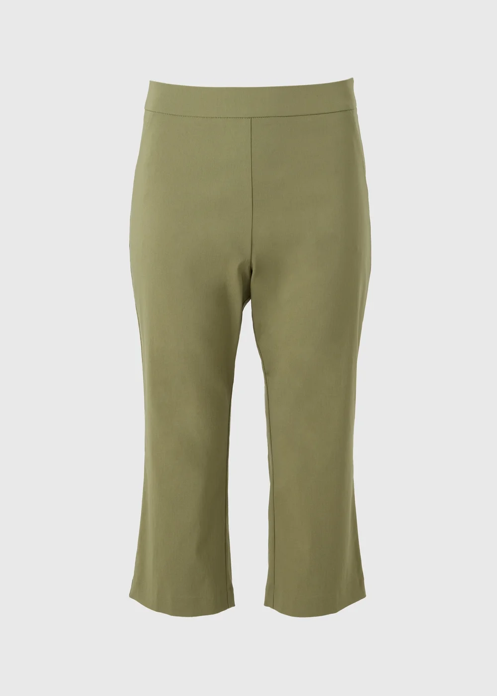 Khaki Bengaline Cropped Leggings - 20 Image 4
