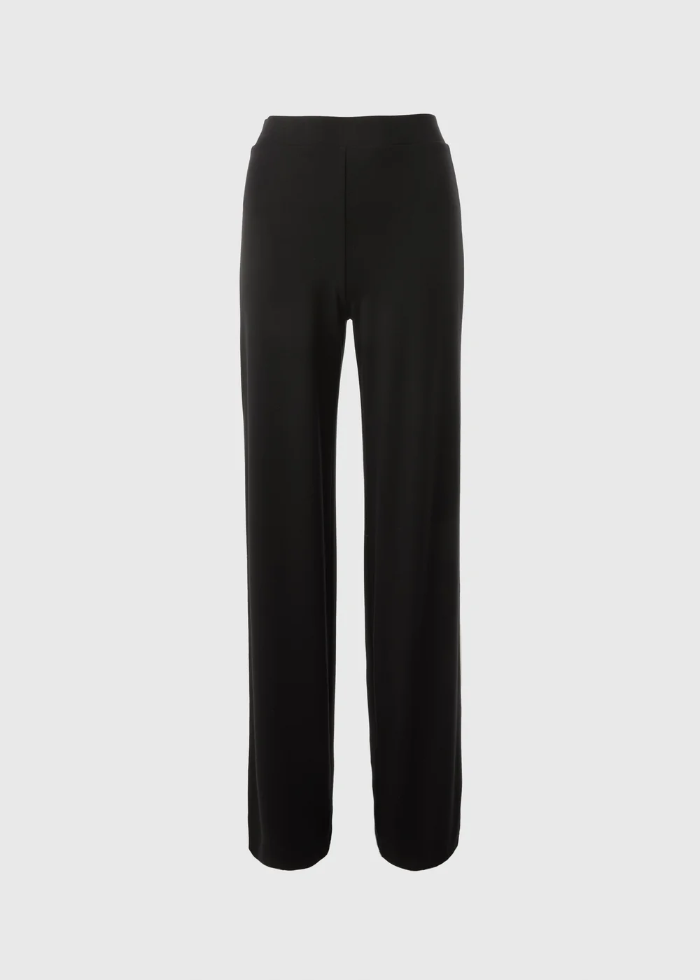 Black Side Stripe Wide Leg Trousers - 8/L29 Image 4