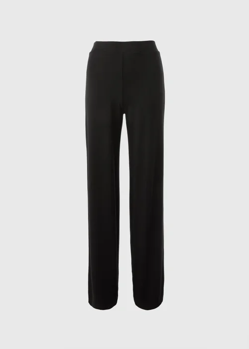 Black Side Stripe Wide Leg Trousers - 8/L29 Image 4
