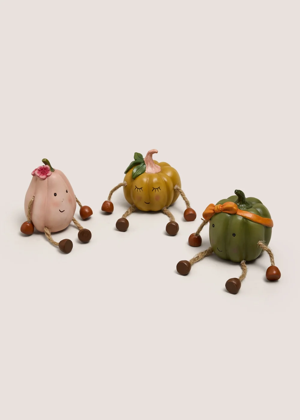 3 Piece Pumpkin Dangly Legs Ornaments Image 1