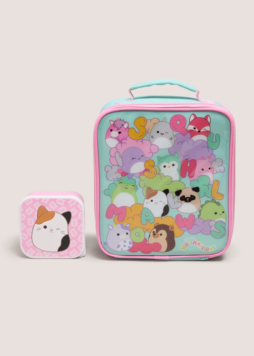 Pink Squishmallows Lunch Bag & Snack Box Image 1